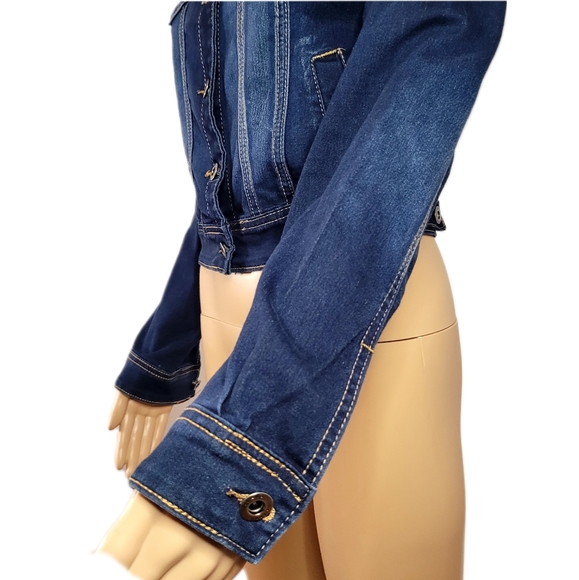 Jean Jacket By Sasha, Blue, Size S - Picture 3 of 7